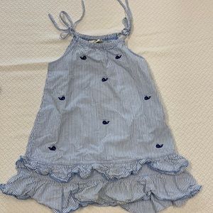 Seersucker whale dress